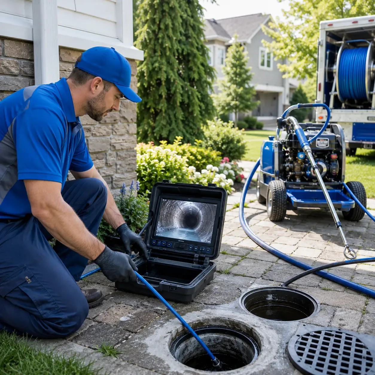 Outdoor drain cleaning professionals serving Van Buren, ME